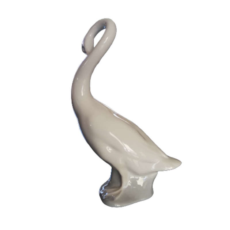 Lladro Nao Figure Features a Large Preening Goose