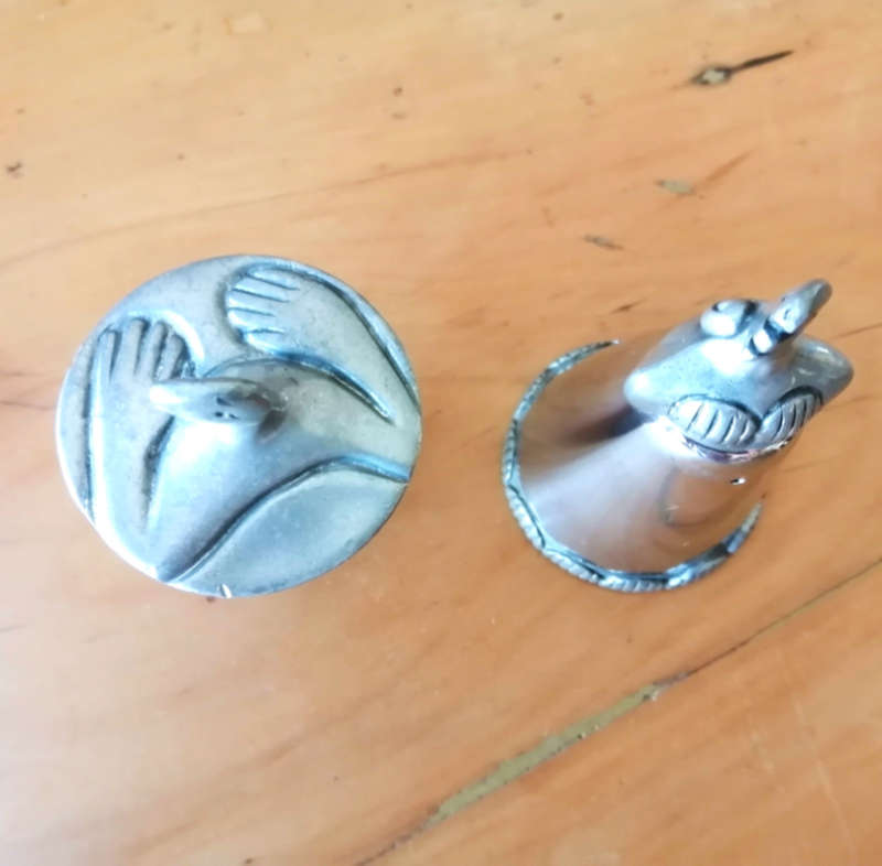 Carrol Boyes Pewter Man and Woman Salt and Pepper Pots