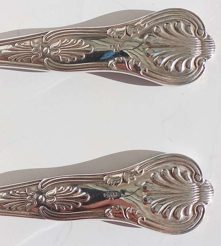 Vintage King`s SILVER PLATED SERVING Fork and SPOON- In perfect condition