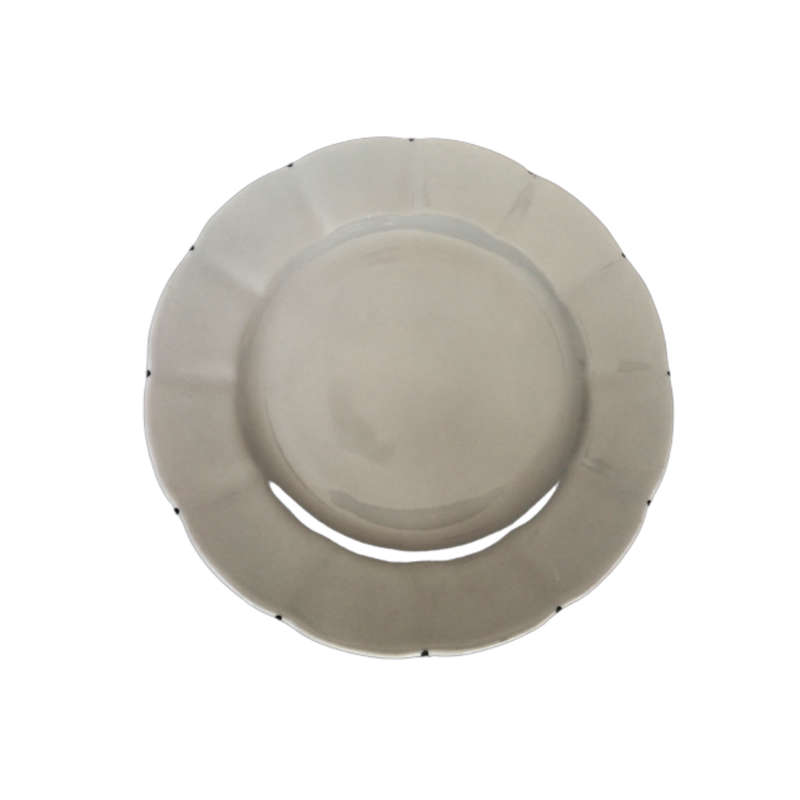 Royal Floral vintage Grey Plate Bone China