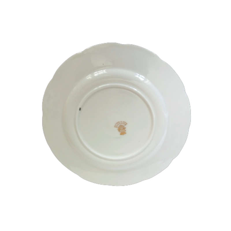 Royal Floral vintage Grey Plate Bone China