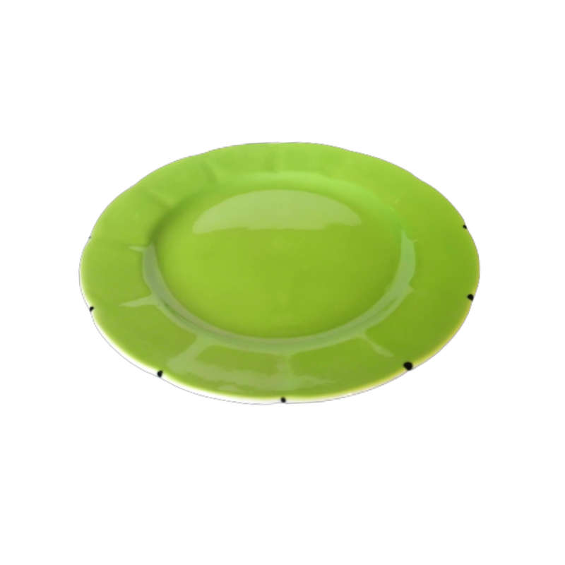Royal Floral Vintage Lime Green Plate Bone China