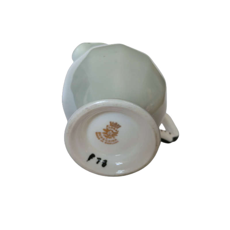 Royal Floral Vintage Grey Milk Jug Bone China