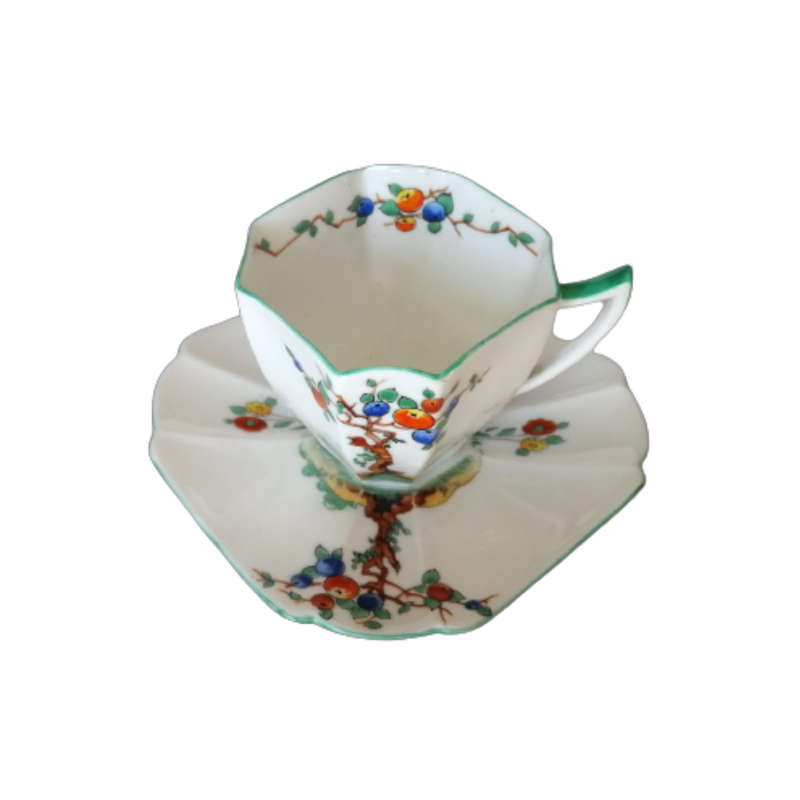 Shelley Crabtree cup and saucer duo c1928