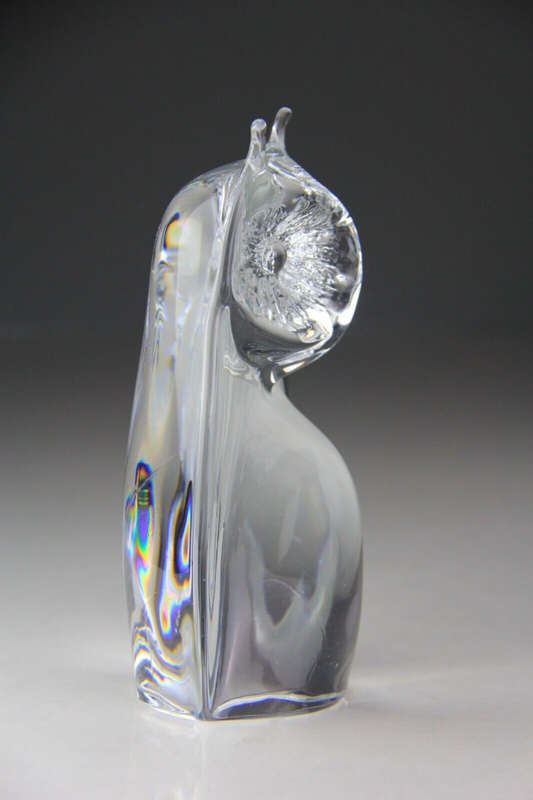 Daum France Large Heavy Crystal Owl Chouette Figurine