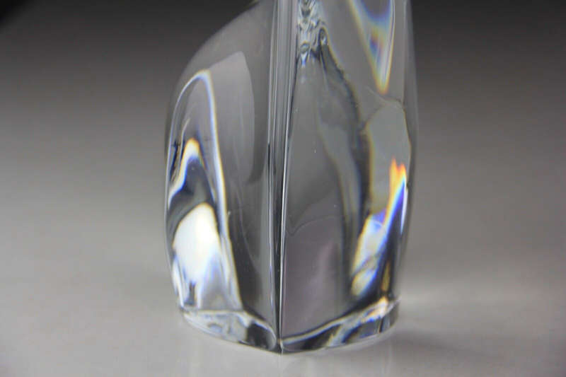 Daum France Large Heavy Crystal Owl Chouette Figurine