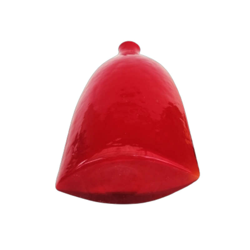 Stunning Oversized Art-Glass Bottle Vase in a Vibrant Shade of Red