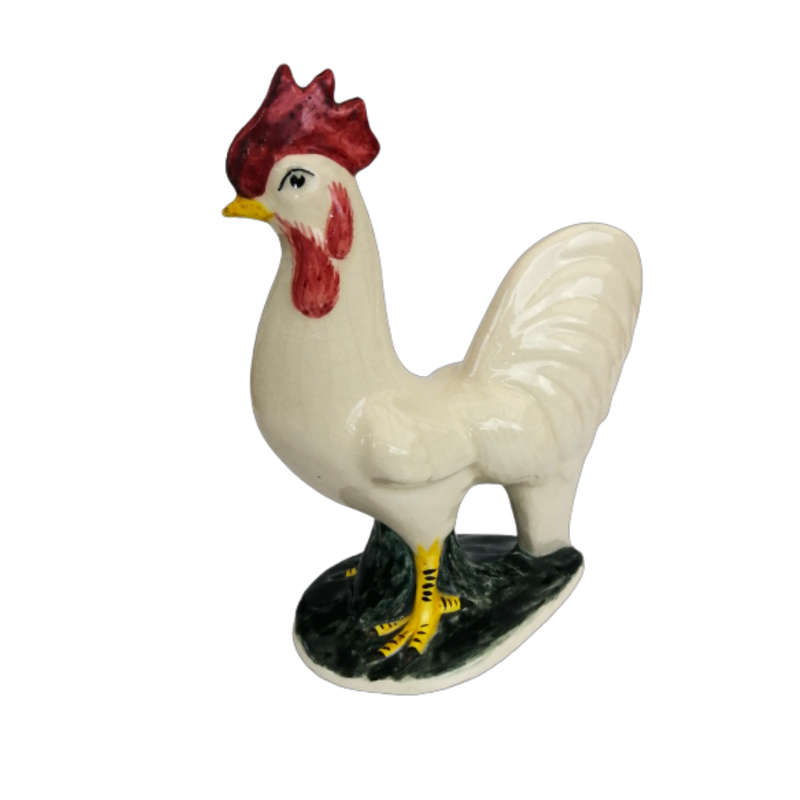 Italian Earthenware Pair of Hen and Cockerel were made in Italy