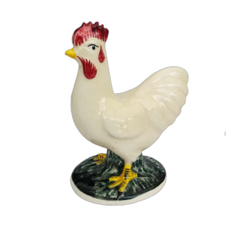 Italian Earthenware Pair of Hen and Cockerel were made in Italy