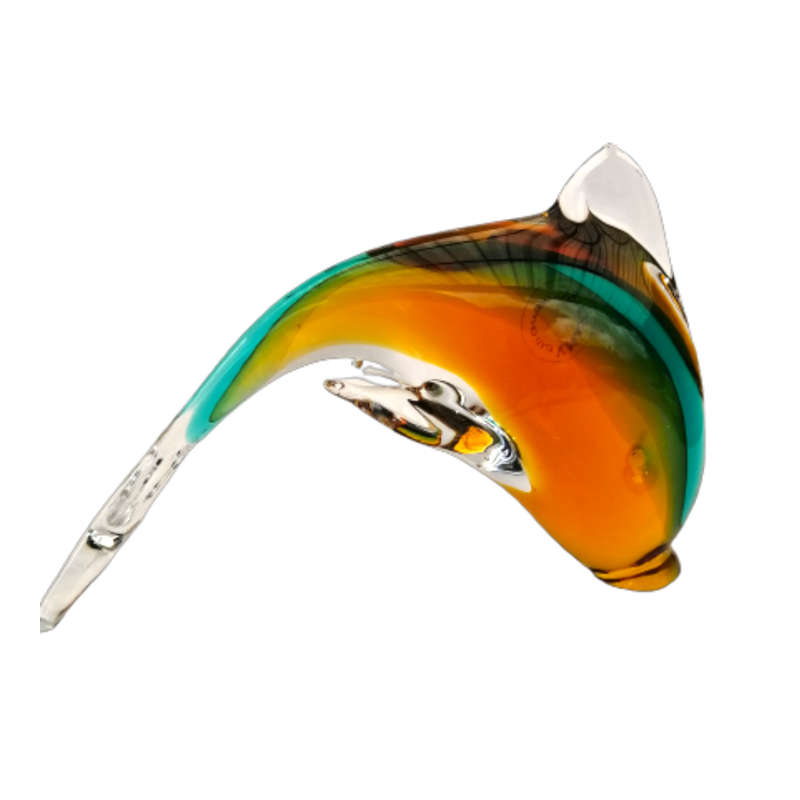 Murano Glass Large Swimming Fish Dolphin V.Nason & C 1970`s