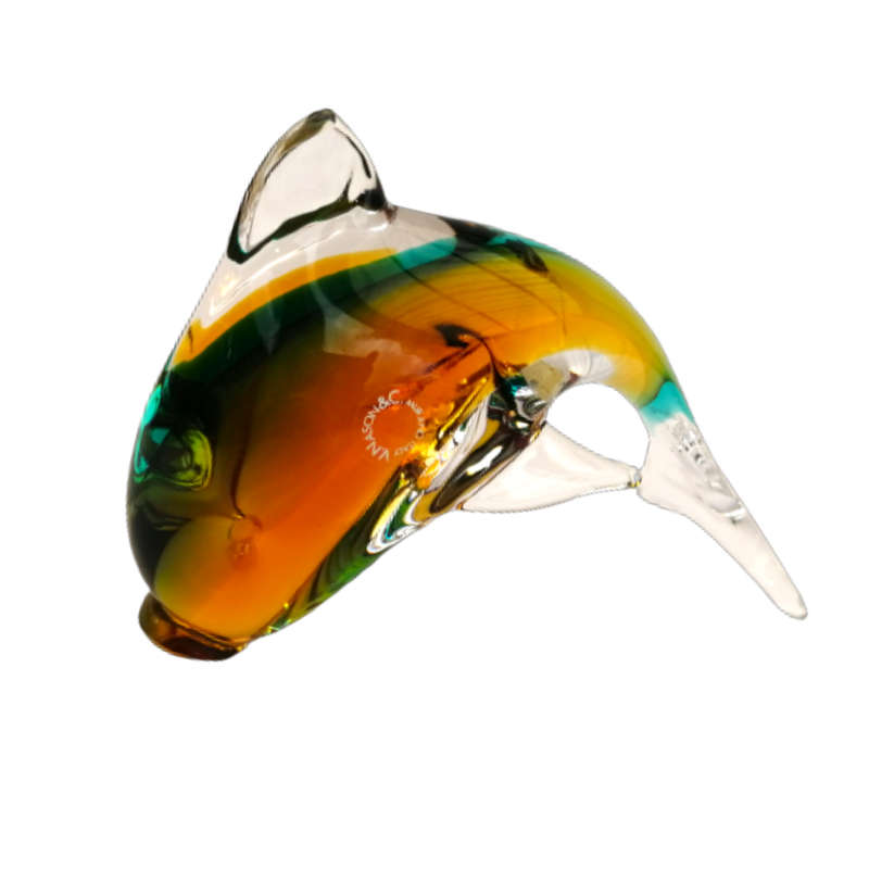 Murano Glass Large Swimming Fish Dolphin V.Nason & C 1970`s