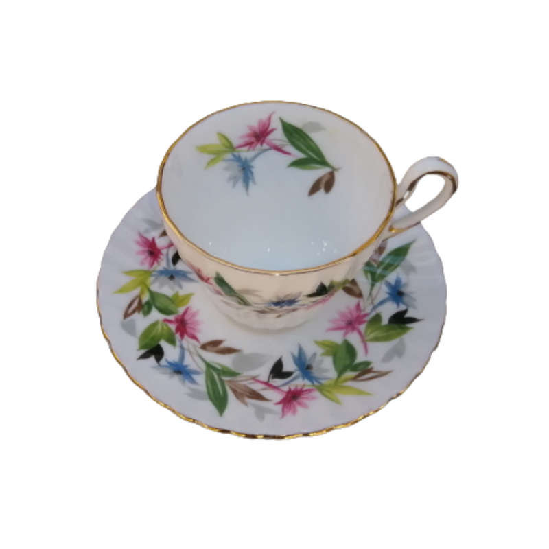 Foley Demitasse Cup and Saucer Duo Set with Pretty Flowers