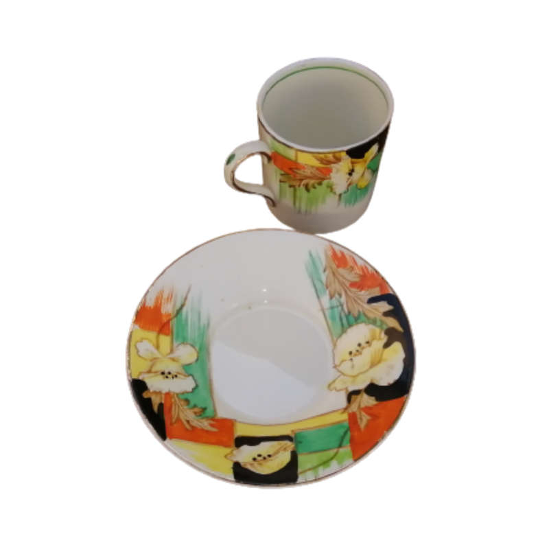 Grindley Art Deco Demitasse Cup and Saucer Duo Set