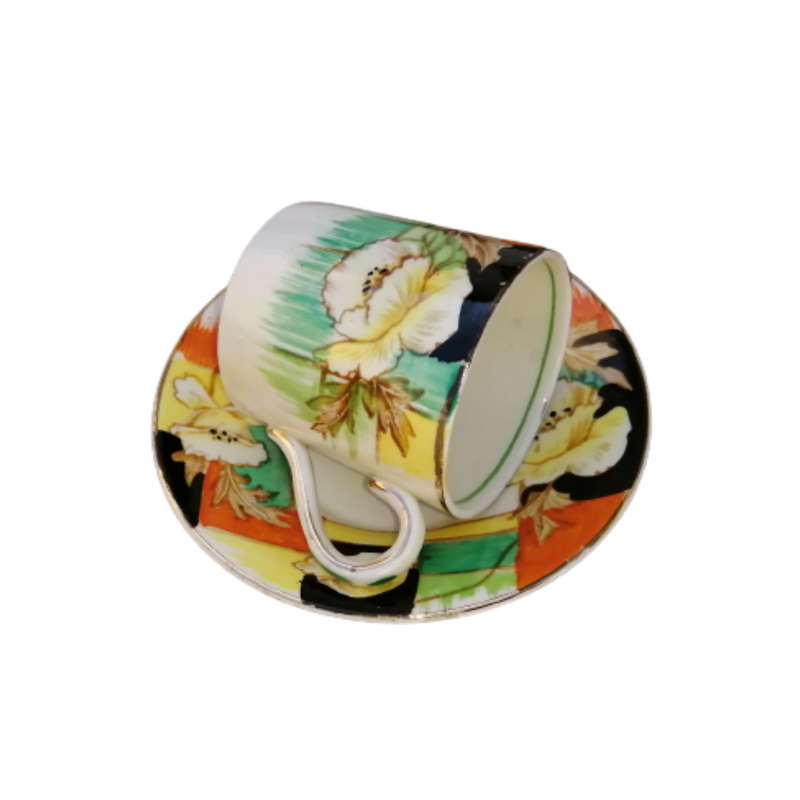 Grindley Art Deco Demitasse Cup and Saucer Duo Set