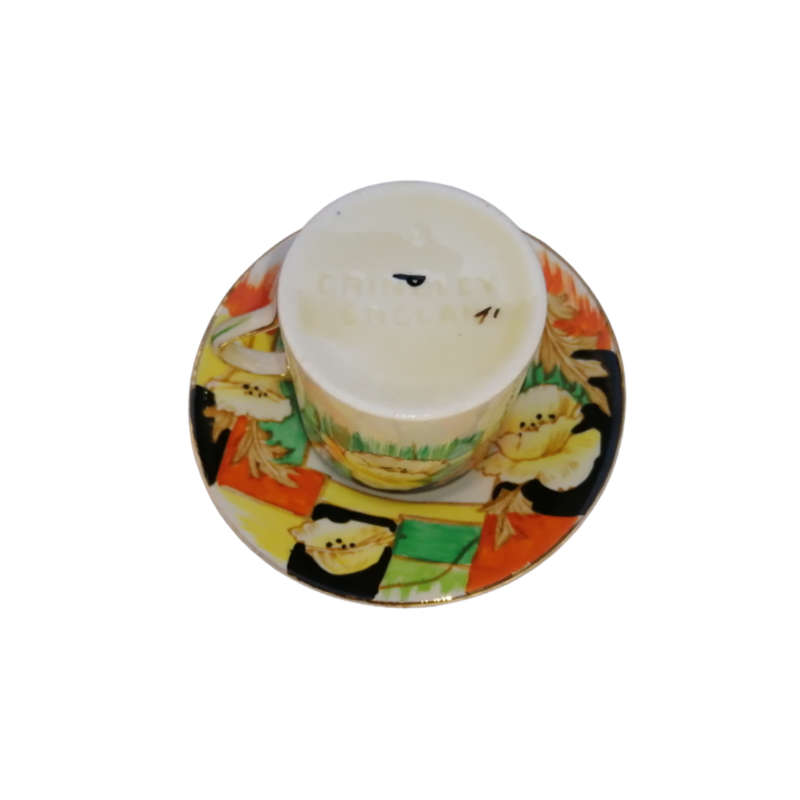 Grindley Art Deco Demitasse Cup and Saucer Duo Set