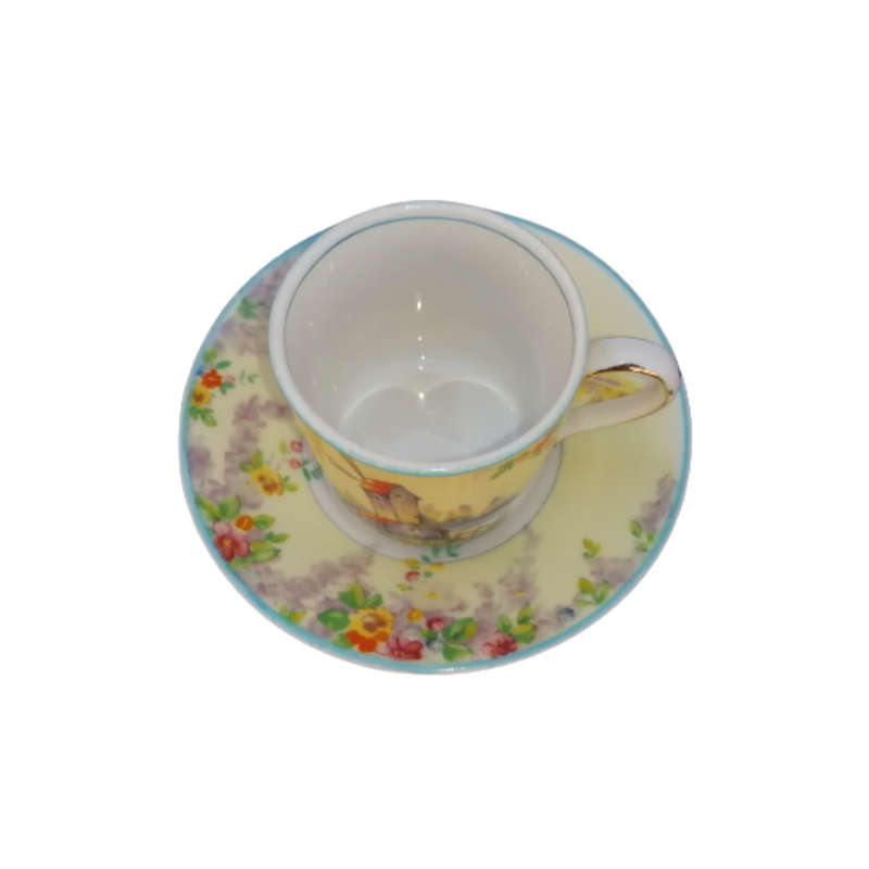 Grindley Windmill Demitasse Cup and Saucer Duo Set
