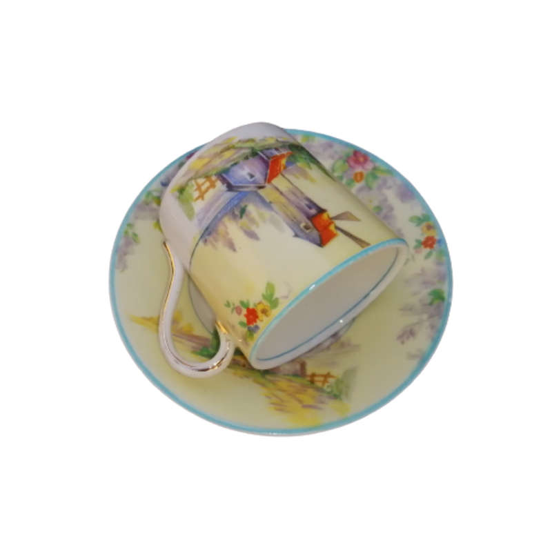 Grindley Windmill Demitasse Cup and Saucer Duo Set