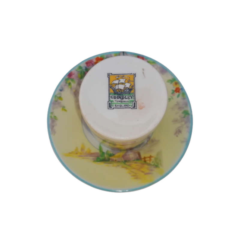 Grindley Windmill Demitasse Cup and Saucer Duo Set