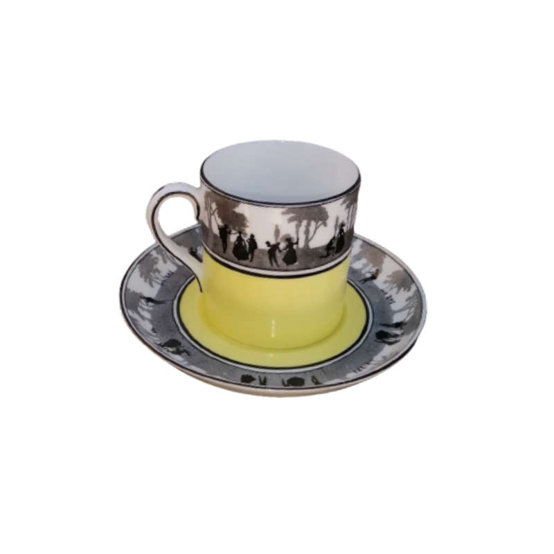 Foley Art Deco Demitasse Cup and Saucer Duo Set