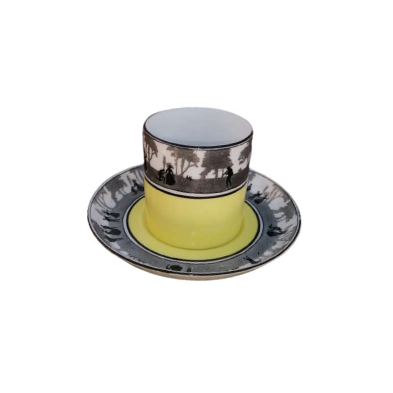 Foley Art Deco Demitasse Cup and Saucer Duo Set