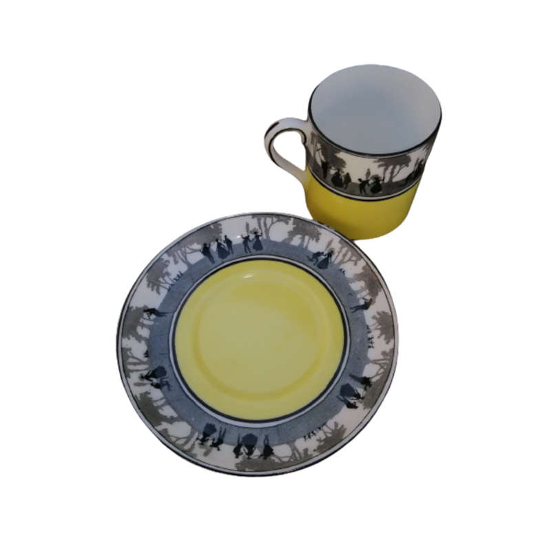 Foley Art Deco Demitasse Cup and Saucer Duo Set