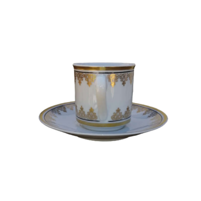 Sabina White with Gold Demitasse Cup