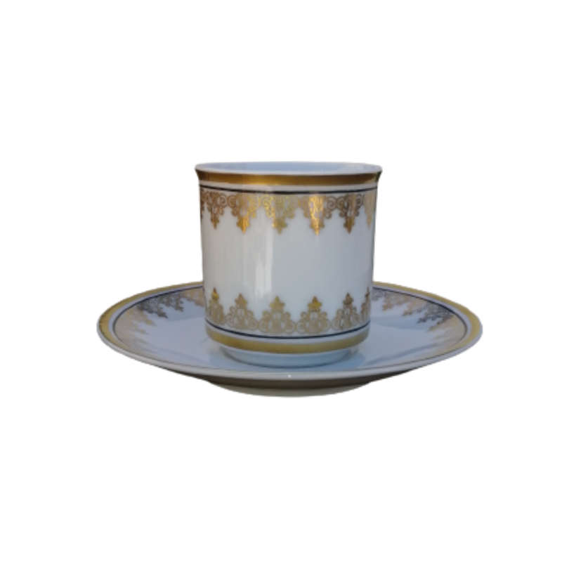 Sabina White with Gold Demitasse Cup