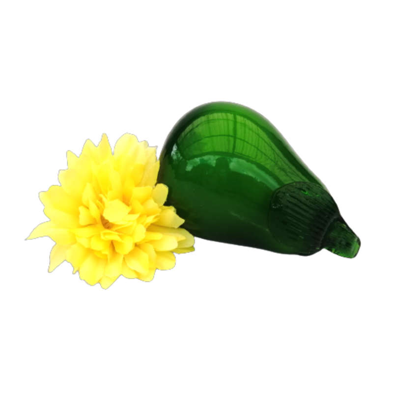 Green Art Glass Large Pear Lifelike