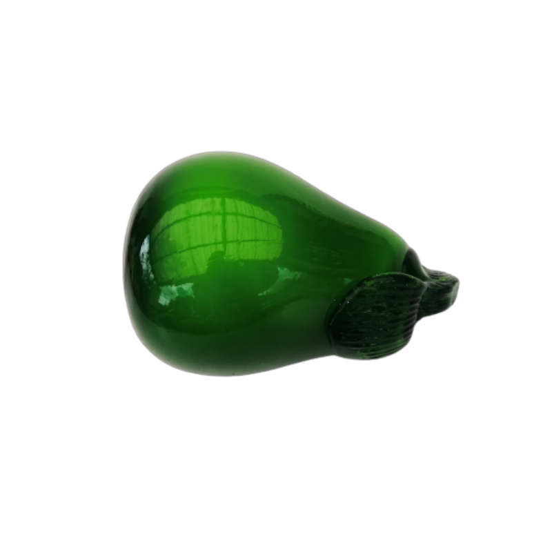 Green Art Glass Large Pear Lifelike