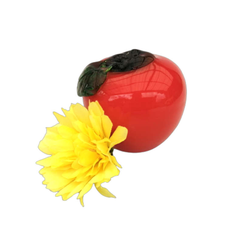 Red Art Glass Large Tomato Lifelike