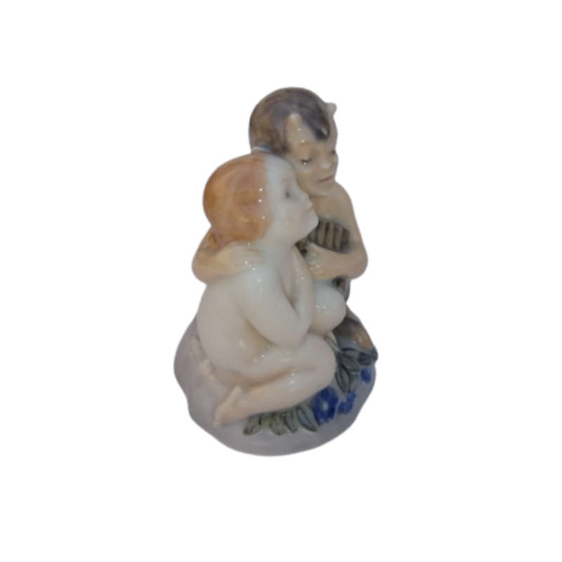Royal Copenhagen 2298 Faun with Pipes and Small Girl V.Waldorff