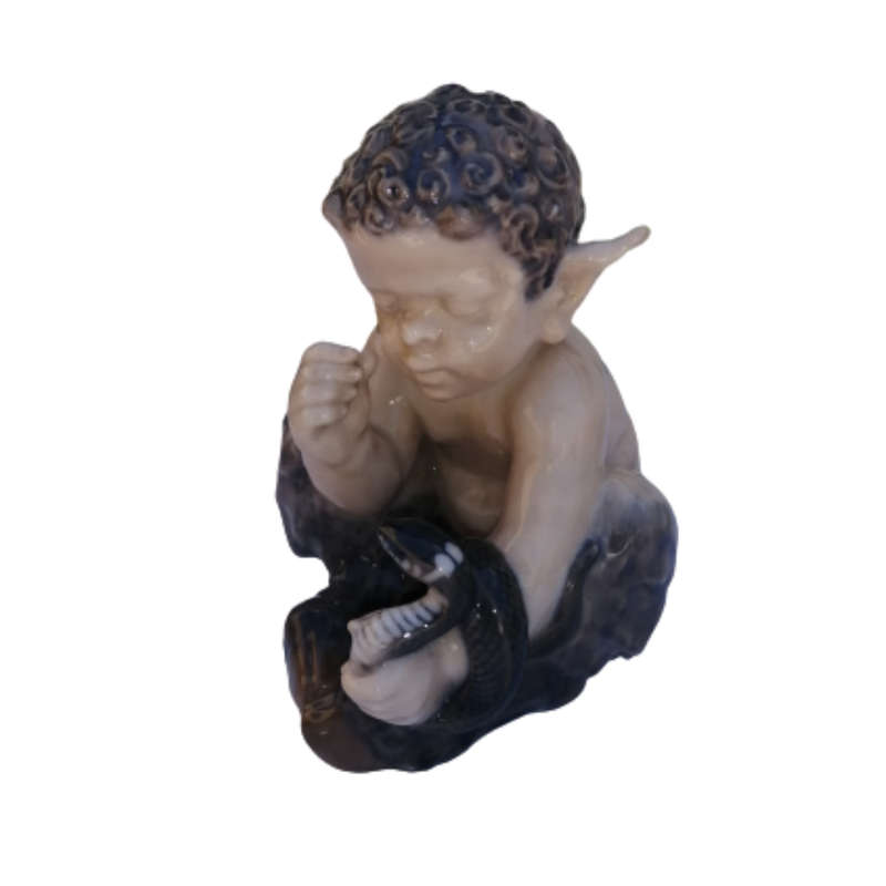Royal Copenhagen 1712 Faun with a Snake . Chr.Thomsen