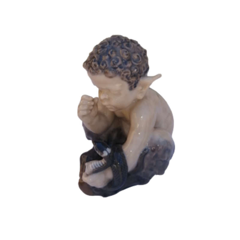 Royal Copenhagen 1712 Faun with a Snake . Chr.Thomsen