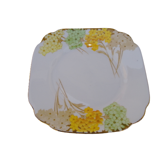 Royal Standard Bone China Yellow Flowers Tea Trio