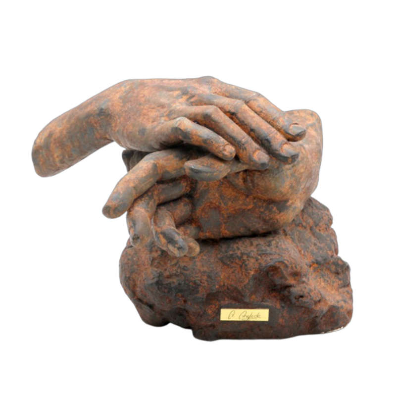 Angeles Anglada 1965 Sculpture of Family Holding Hands