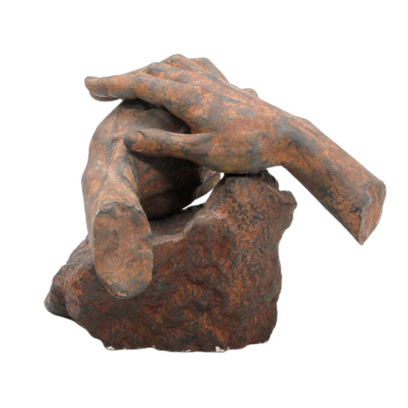 Angeles Anglada 1965 Sculpture of Family Holding Hands