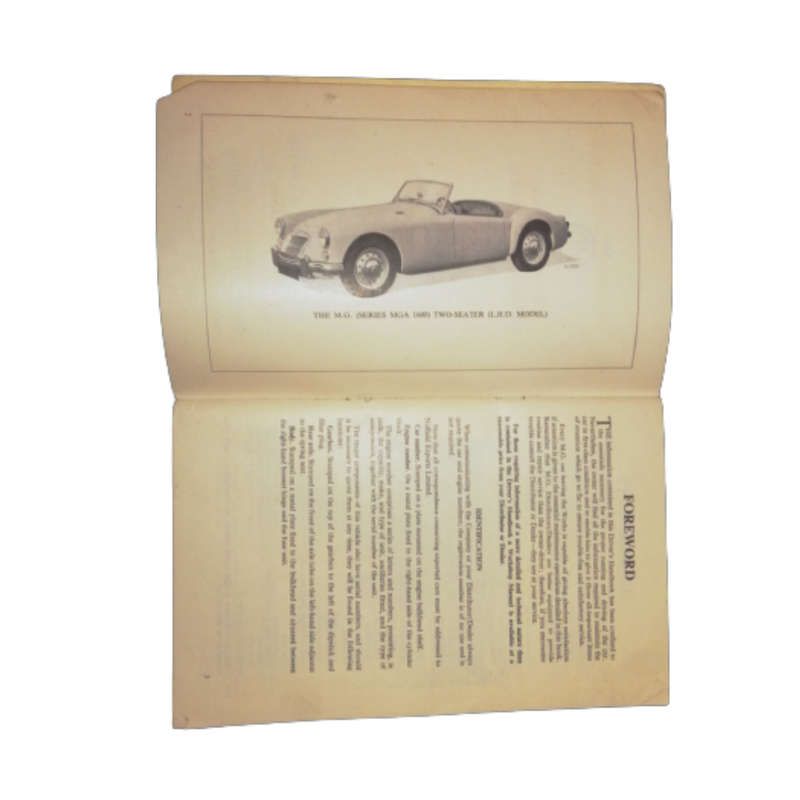 MGA 1600 Series Drivers Handbook and Accessories Booklet
