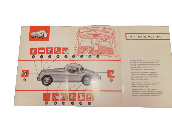 MGA 1600 Series Drivers Handbook and Accessories Booklet