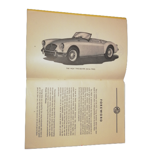 MG MGA Special Tuning Booklet 1958. Part No AKD819A