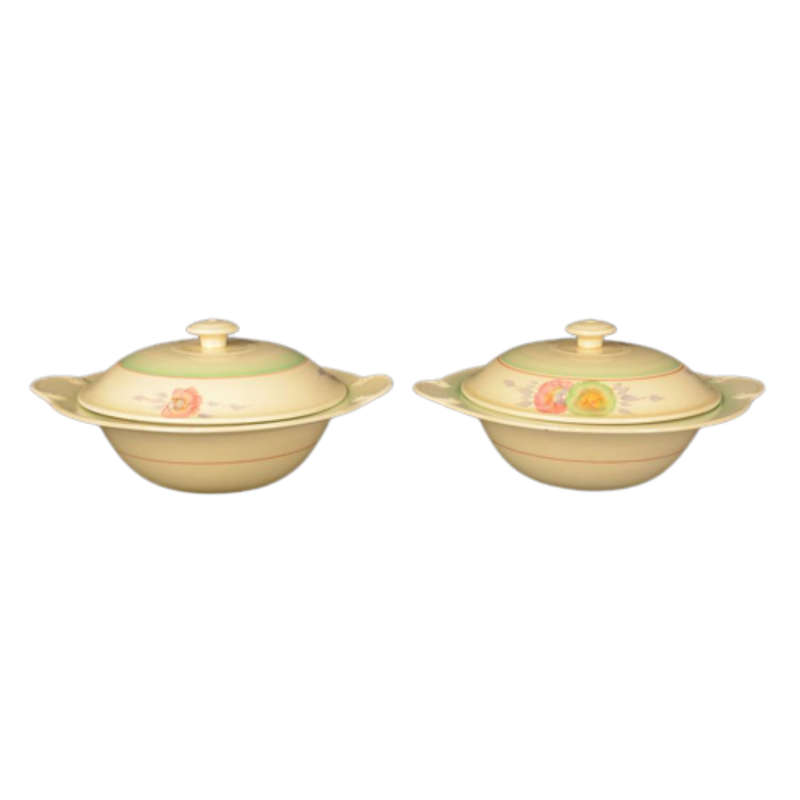 Clarice Cliff serving bowls and Honeydew lidded entree dishes