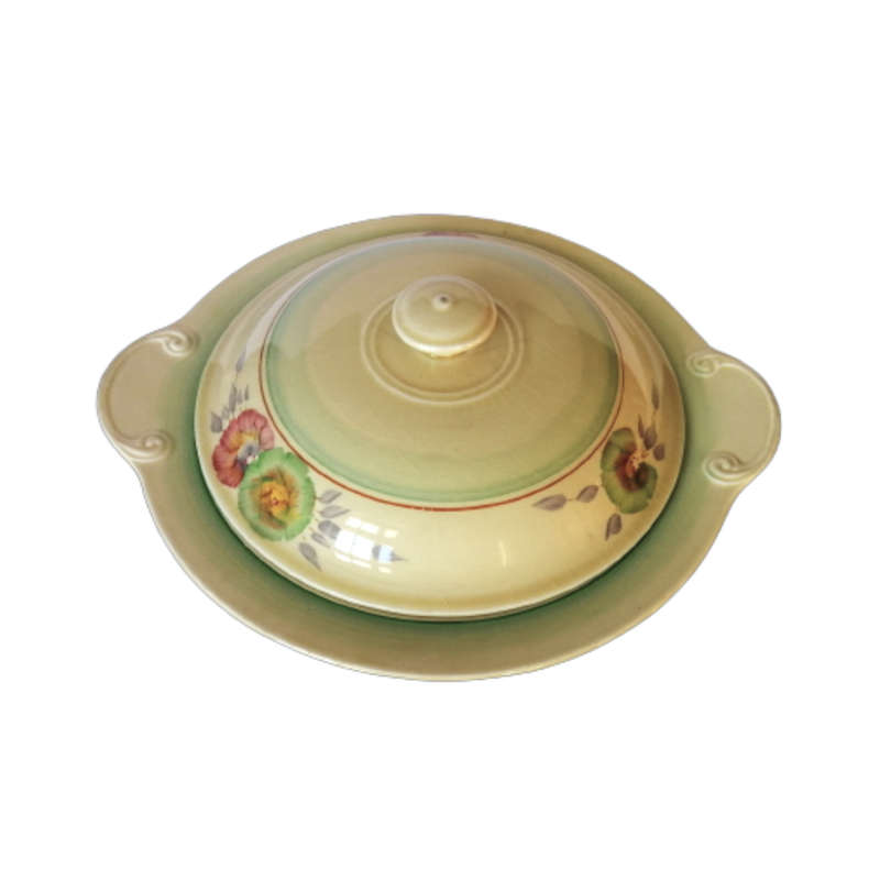 Clarice Cliff serving bowls and Honeydew lidded entree dishes