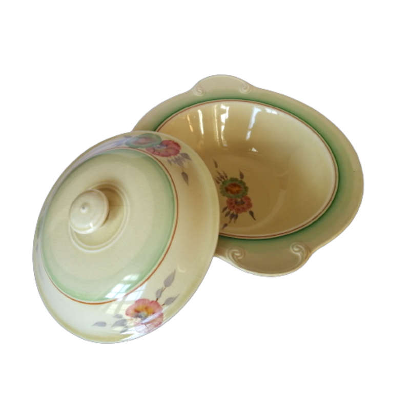 Clarice Cliff serving bowls and Honeydew lidded entree dishes
