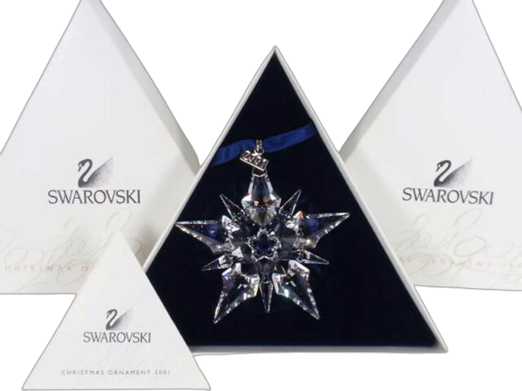 Swarovski 2001 Annual Edition Snowflake  Christmas Ornament