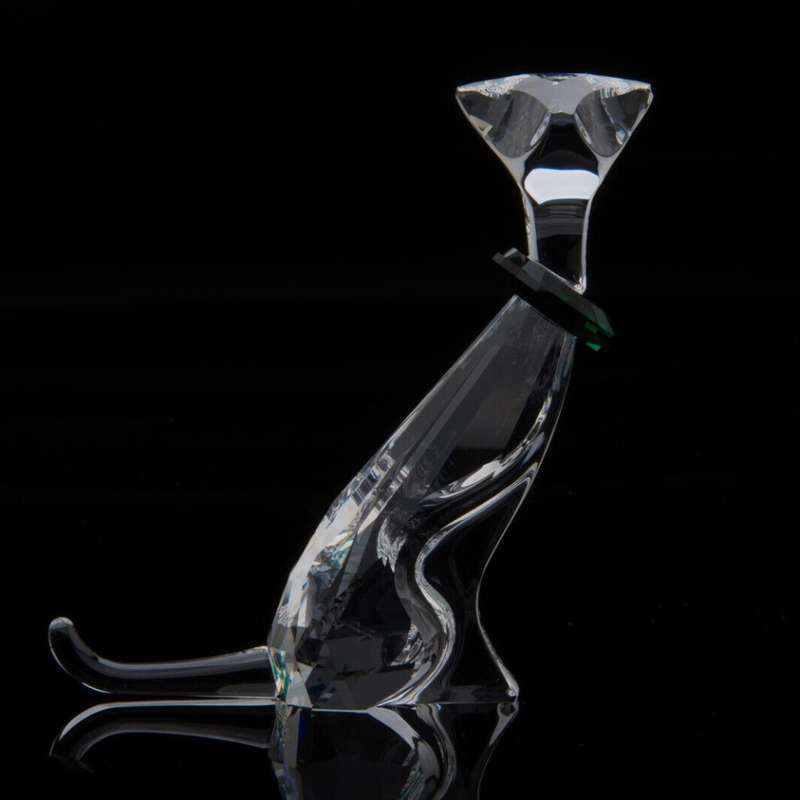 Swarovski Crystal Figurine Cat Emerald Symbols