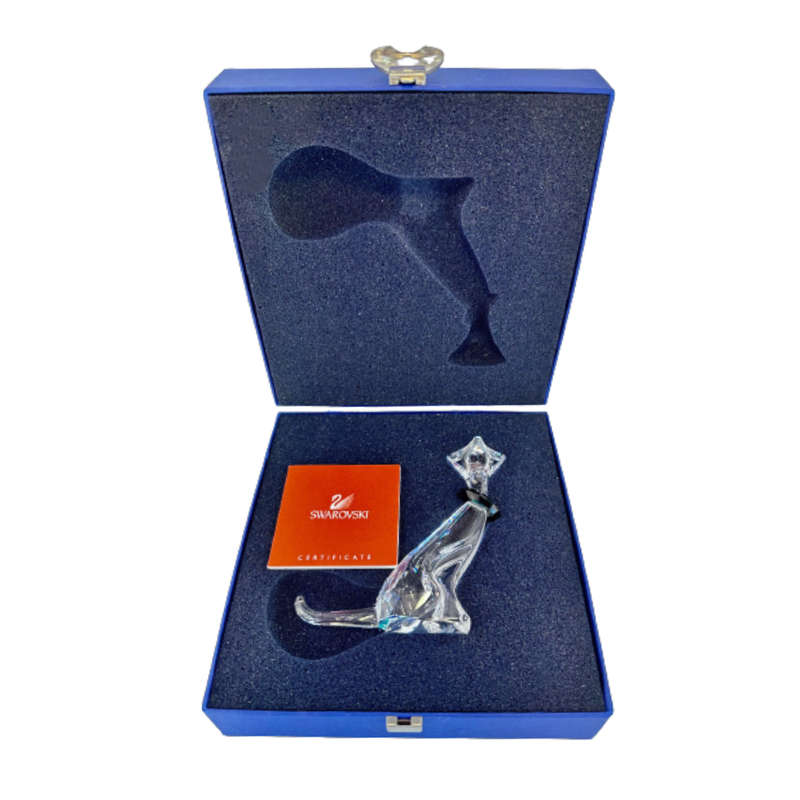 Swarovski Crystal Figurine Cat Emerald Symbols
