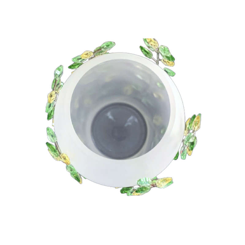 Swarovski Crystal Vase Leaves 660733 Retired