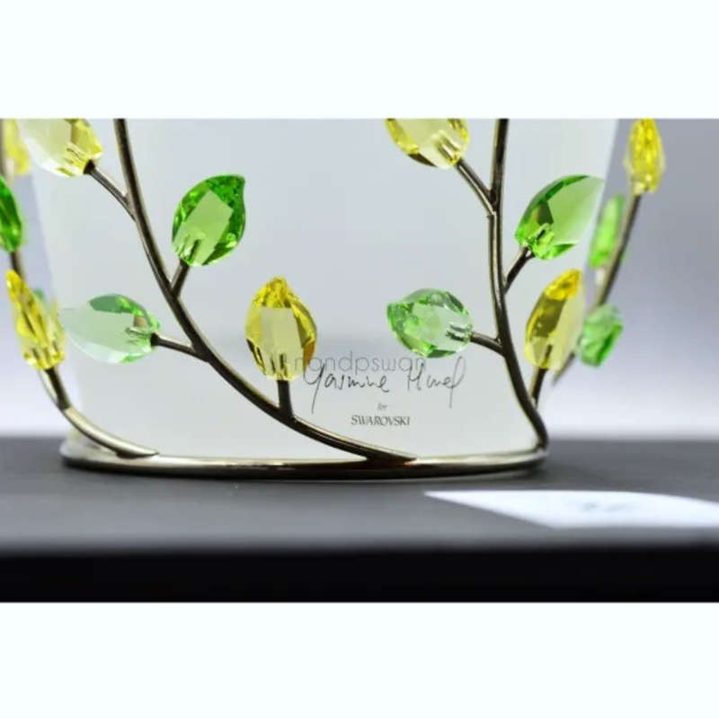 Swarovski Crystal Vase Leaves 660733 Retired