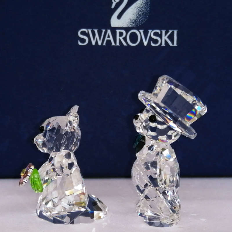 Swarovski Crystal Retired Kris Bear Bride and Groom