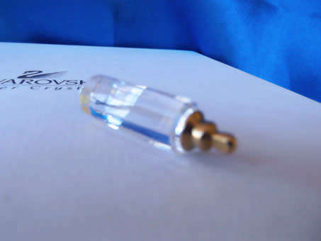 Swarovski Memories Silver Crystal Baby Bottle Gold