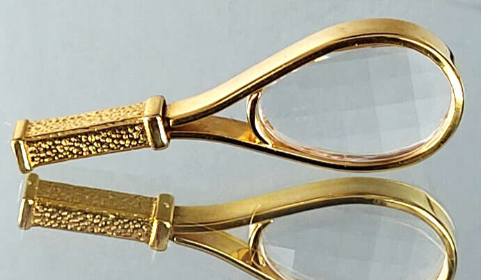Swarovski Crystal Memories Tennis Racquet 18ct gold plated